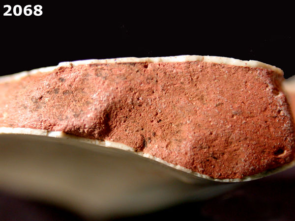 PANAMA BLUE ON WHITE specimen 2068 side view