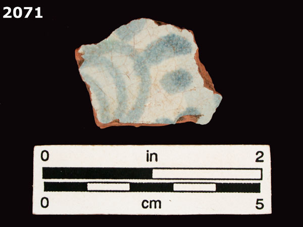 PANAMA BLUE ON WHITE specimen 2071 