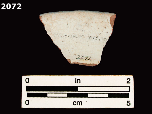 PANAMA BLUE ON WHITE specimen 2072 rear view