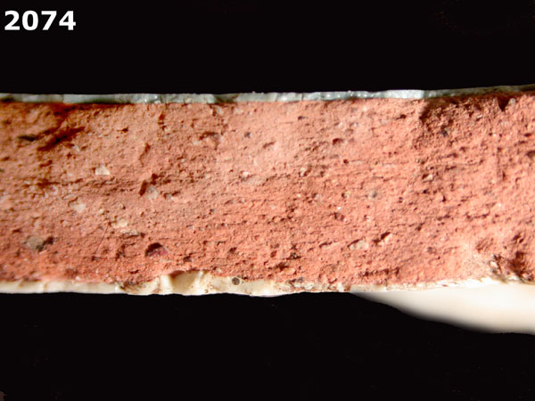 PANAMA BLUE ON WHITE specimen 2074 side view