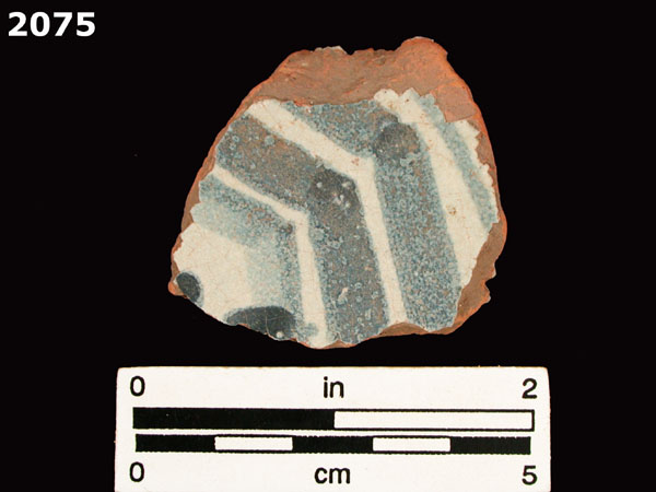 PANAMA BLUE ON WHITE specimen 2075 