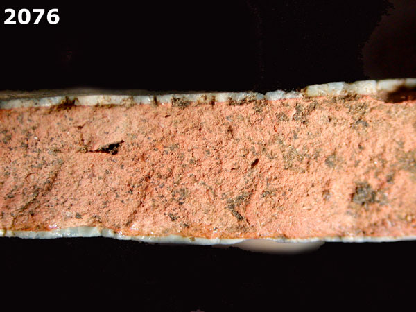 PANAMA BLUE ON WHITE specimen 2076 side view