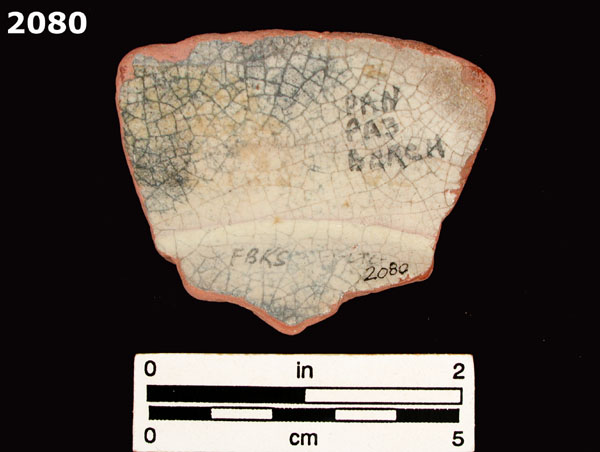 PANAMA BLUE ON WHITE specimen 2080 rear view