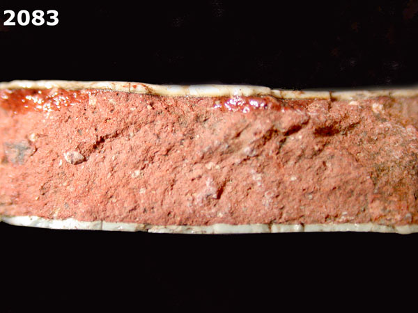 PANAMA BLUE ON WHITE specimen 2083 side view