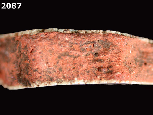 PANAMA BLUE ON WHITE specimen 2087 side view