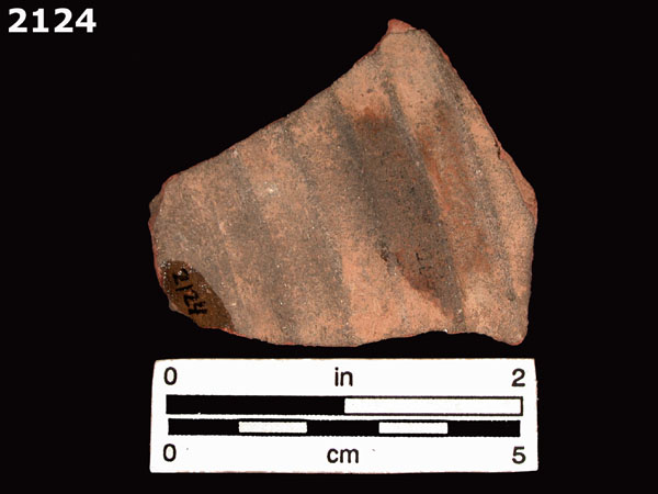 LEAD GLAZED COARSE EARTHENWARE specimen 2124 rear view
