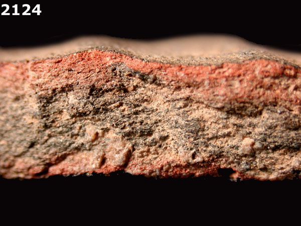 LEAD GLAZED COARSE EARTHENWARE specimen 2124 side view