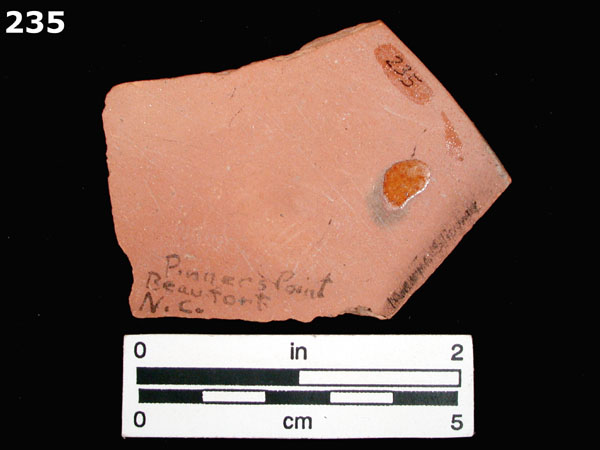 SLIPWARE, MORAVIAN specimen 235 rear view