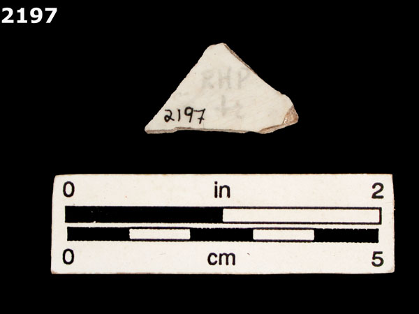 WHITEWARE, TRANSFER PRINTED specimen 2197 rear view
