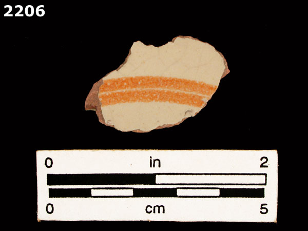 UNIDENTIFIED POLYCHROME MAJOLICA, MEXICO (19th CENTURY) specimen 2206 front view