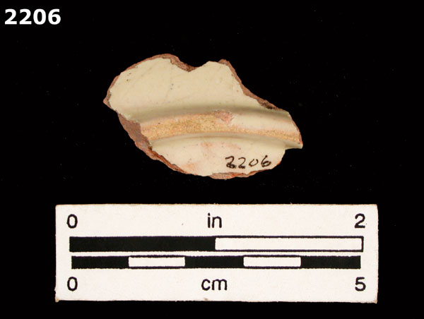 UNIDENTIFIED POLYCHROME MAJOLICA, MEXICO (19th CENTURY) specimen 2206 rear view