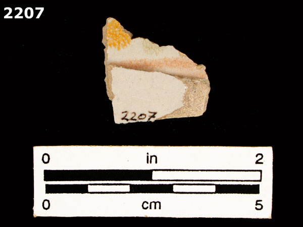 UNIDENTIFIED POLYCHROME MAJOLICA, MEXICO (19th CENTURY) specimen 2207 rear view
