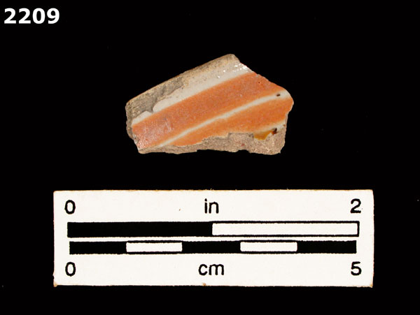 UNIDENTIFIED POLYCHROME MAJOLICA, MEXICO (19th CENTURY) specimen 2209 front view