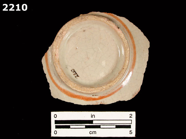 UNIDENTIFIED POLYCHROME MAJOLICA, MEXICO (19th CENTURY) specimen 2210 rear view