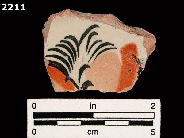 UNIDENTIFIED POLYCHROME MAJOLICA, MEXICO (19th CENTURY) specimen 2211 front view