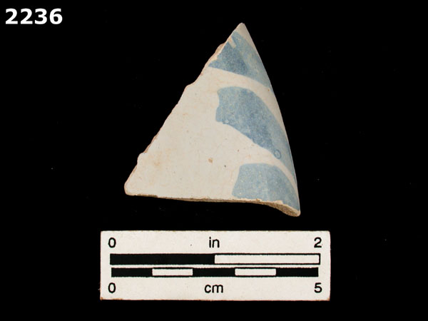 UNIDENTIFIED TIN ENAMELED WARE, DUTCH specimen 2236 front view