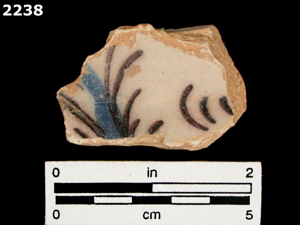 UNIDENTIFIED POLYCHROME MAJOLICA, IBERIAN specimen 2238 