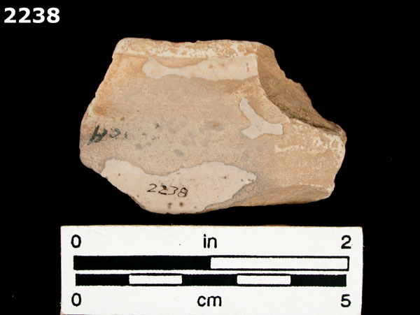 UNIDENTIFIED POLYCHROME MAJOLICA, IBERIAN specimen 2238 rear view