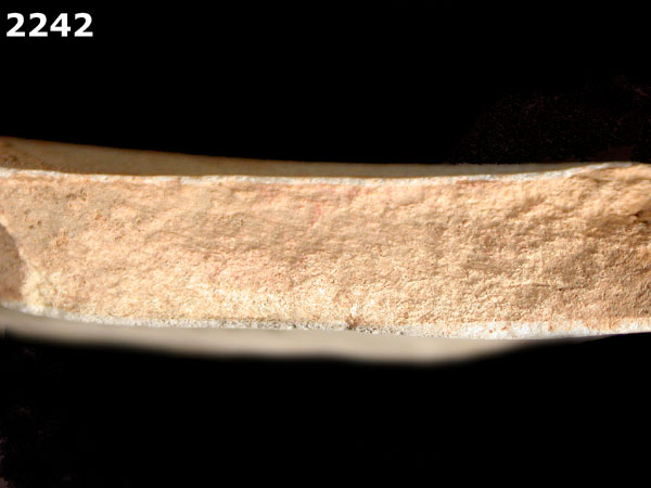 UNIDENTIFIED TIN ENAMELED WARE, DUTCH specimen 2242 side view