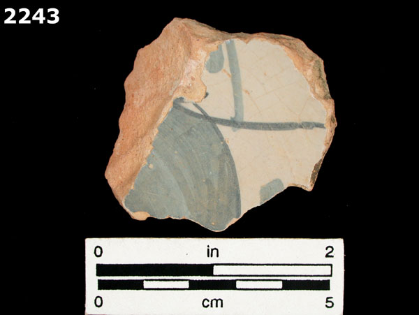 UNIDENTIFIED TIN ENAMELED WARE, DUTCH specimen 2243 front view