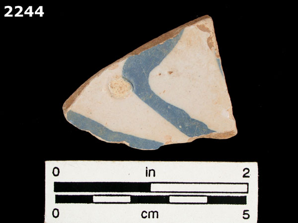 UNIDENTIFIED TIN ENAMELED WARE, DUTCH specimen 2244 front view