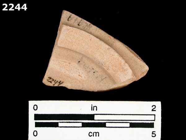 UNIDENTIFIED TIN ENAMELED WARE, DUTCH specimen 2244 rear view