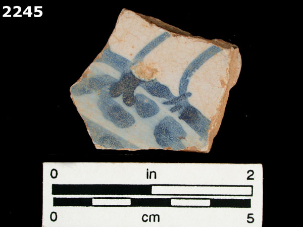 UNIDENTIFIED TIN ENAMELED WARE, DUTCH specimen 2245 front view