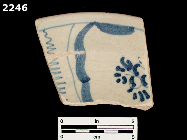 UNIDENTIFIED TIN ENAMELED WARE, DUTCH specimen 2246 