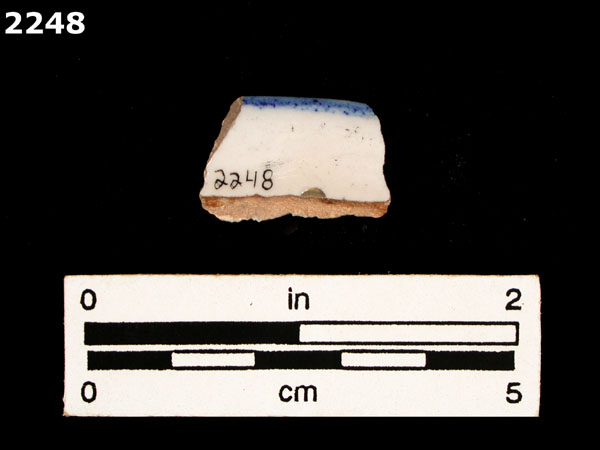 UNIDENTIFIED POLYCHROME MAJOLICA, IBERIAN specimen 2248 rear view