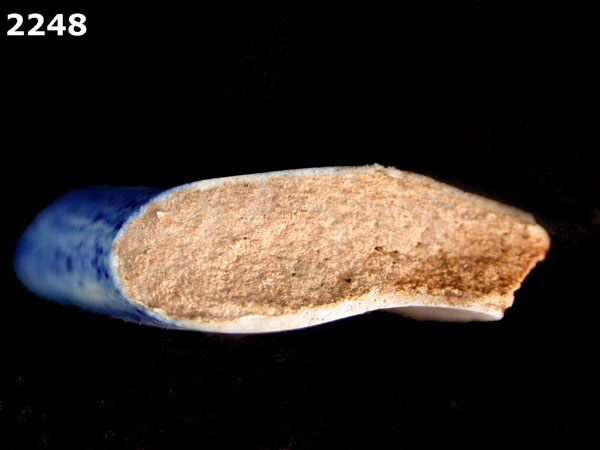 UNIDENTIFIED POLYCHROME MAJOLICA, IBERIAN specimen 2248 side view