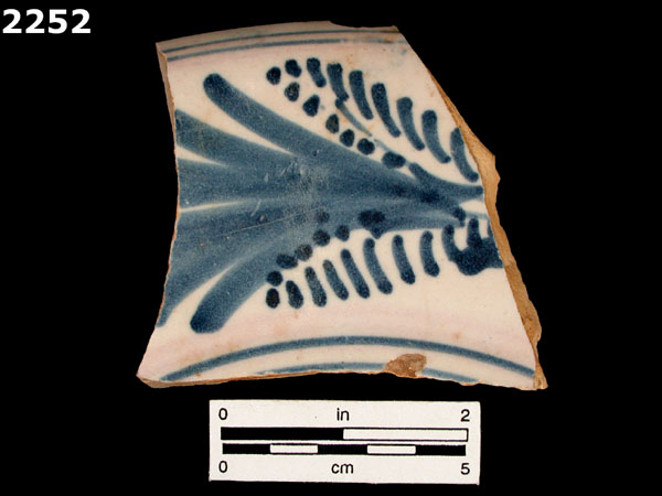 TALAVERA TRADITION, BLUE ON WHITE specimen 2252 front view