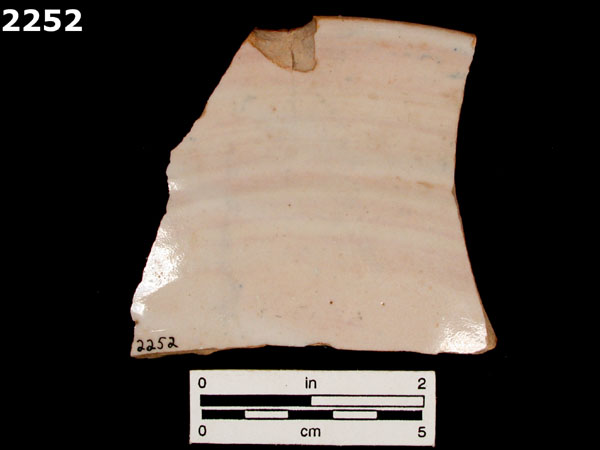 TALAVERA TRADITION, BLUE ON WHITE specimen 2252 rear view