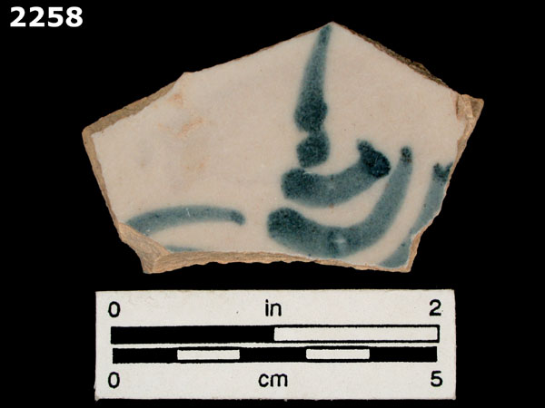 TALAVERA TRADITION, BLUE ON WHITE specimen 2258 front view