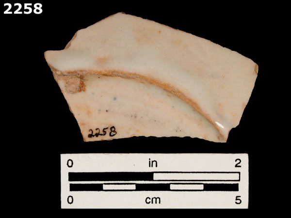 TALAVERA TRADITION, BLUE ON WHITE specimen 2258 rear view