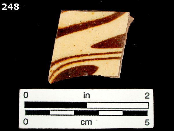 SLIPWARE, STAFFORDSHIRE-TYPE, ENGLISH specimen 248 front view