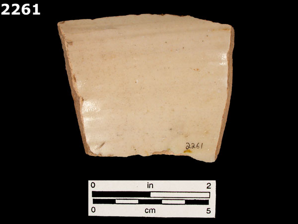 UNIDENTIFIED POLYCHROME MAJOLICA, IBERIAN specimen 2261 rear view