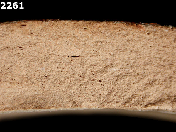 UNIDENTIFIED POLYCHROME MAJOLICA, IBERIAN specimen 2261 side view