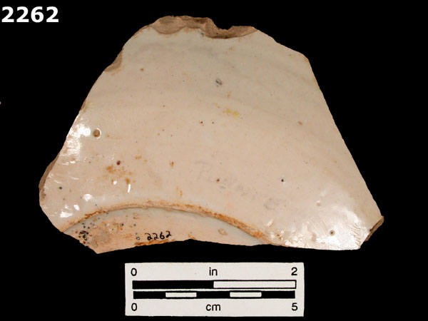 UNIDENTIFIED POLYCHROME MAJOLICA, IBERIAN specimen 2262 rear view
