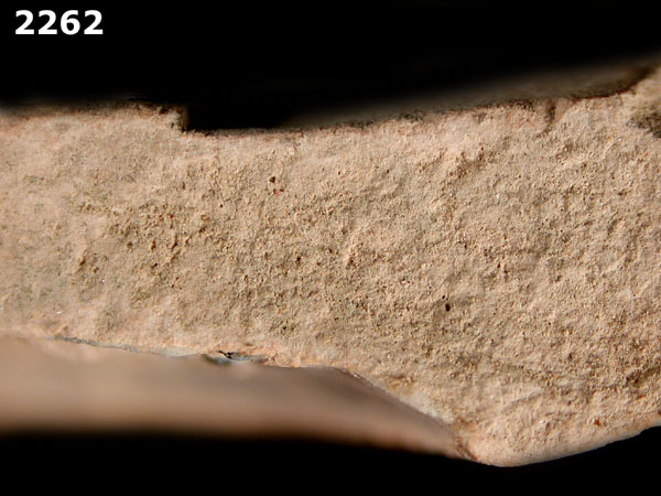 UNIDENTIFIED POLYCHROME MAJOLICA, IBERIAN specimen 2262 side view
