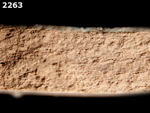 UNIDENTIFIED POLYCHROME MAJOLICA, IBERIAN specimen 2263 side view