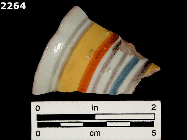 UNIDENTIFIED POLYCHROME MAJOLICA, IBERIAN specimen 2264 