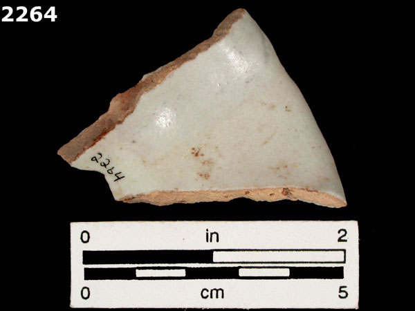 UNIDENTIFIED POLYCHROME MAJOLICA, IBERIAN specimen 2264 rear view