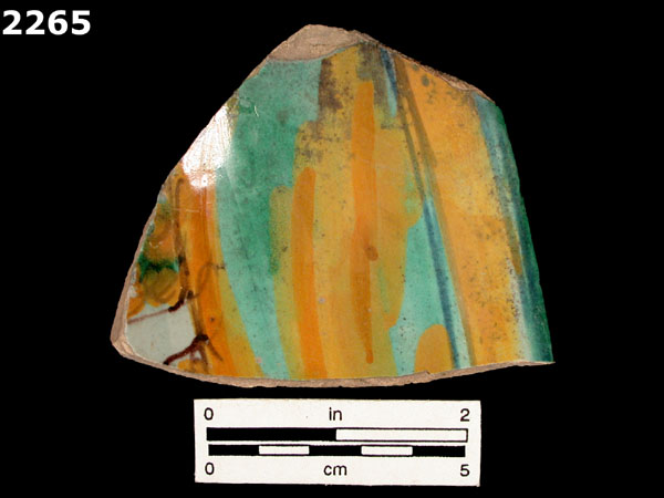 UNIDENTIFIED POLYCHROME MAJOLICA, IBERIAN specimen 2265 