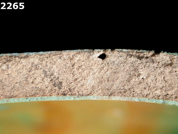 UNIDENTIFIED POLYCHROME MAJOLICA, IBERIAN specimen 2265 side view
