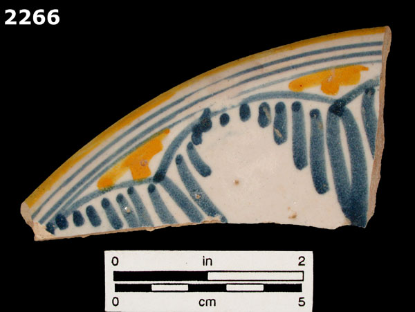 UNIDENTIFIED POLYCHROME MAJOLICA, IBERIAN specimen 2266 