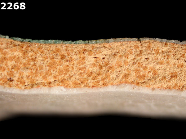 UNIDENTIFIED POLYCHROME MAJOLICA, IBERIAN specimen 2268 side view