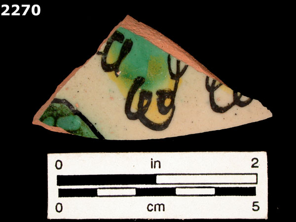 UNIDENTIFIED POLYCHROME MAJOLICA, IBERIAN specimen 2270 