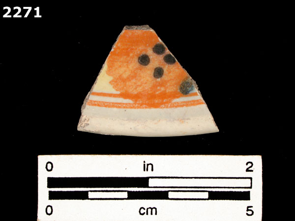 UNIDENTIFIED POLYCHROME MAJOLICA, IBERIAN specimen 2271 
