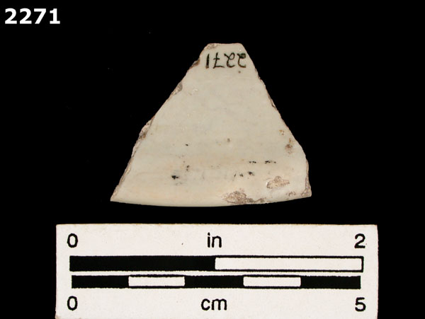 UNIDENTIFIED POLYCHROME MAJOLICA, IBERIAN specimen 2271 rear view