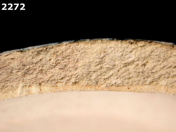 UNIDENTIFIED POLYCHROME MAJOLICA, IBERIAN specimen 2272 side view